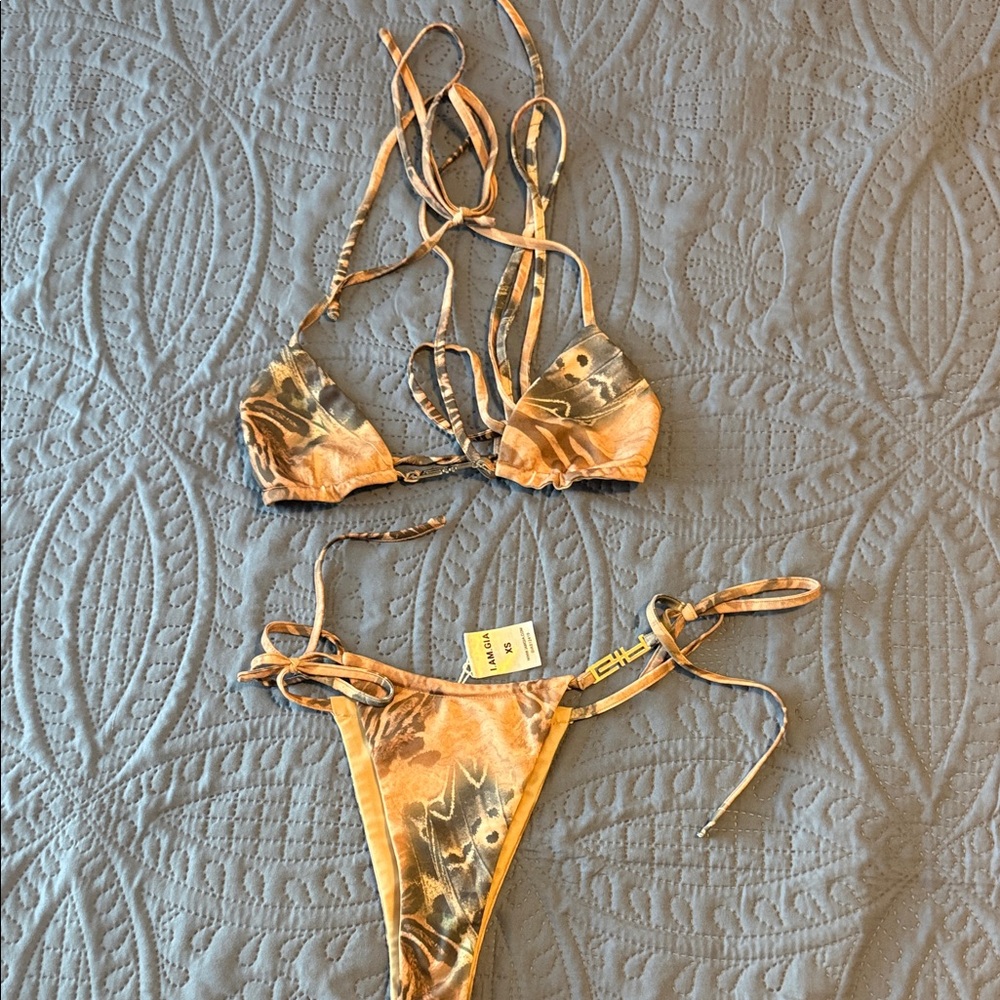 I.AM.GIA Orange and Brown Bikini
